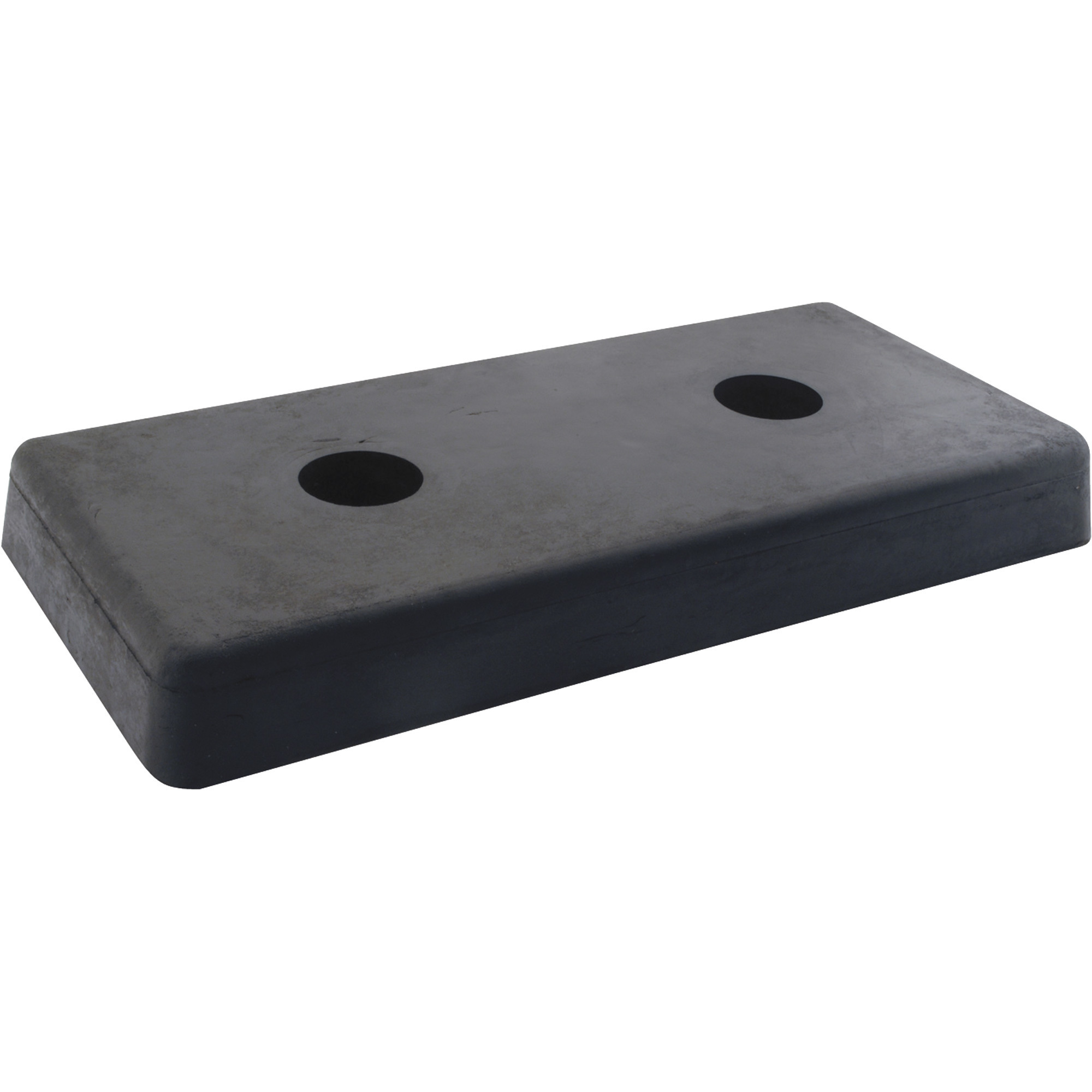 Vestil Molded Rubber Bumper - 18in. x 8in. x 2in., Rectangular, Fiber-Reinforced, Model# B-818